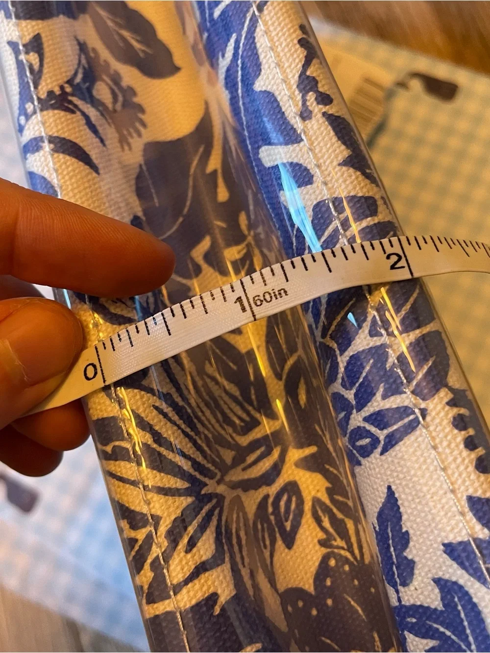 Vineyard Vines Blue Floral Travel/Makeup Pouch